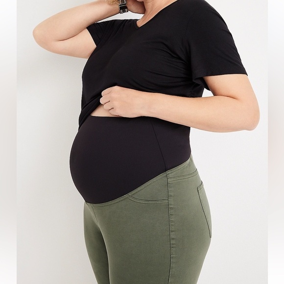 Plus Size Over The Bump Colored Maternity Jegging - Picture 3 of 4